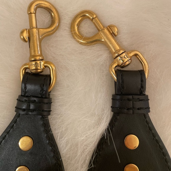 Dior medium saddle bag latte grained calfskin - Picture 6 of 12